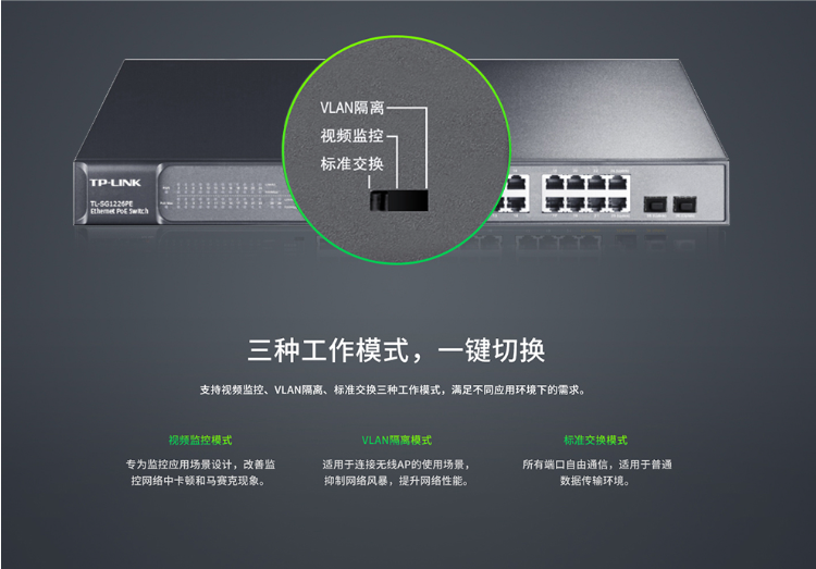TP-LINK 全千兆以太網(wǎng)PoE交換機